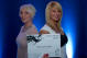 Jane, Salon Vie's Art Director, and Emma, finalist in Total People's award for Advanced Apprentice of the Year
